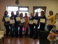 Cónyuges del personal naval recibieron certificación de peluquería y maquillaje